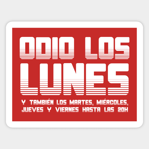 Odio los lunes Sticker by Friki Feliz